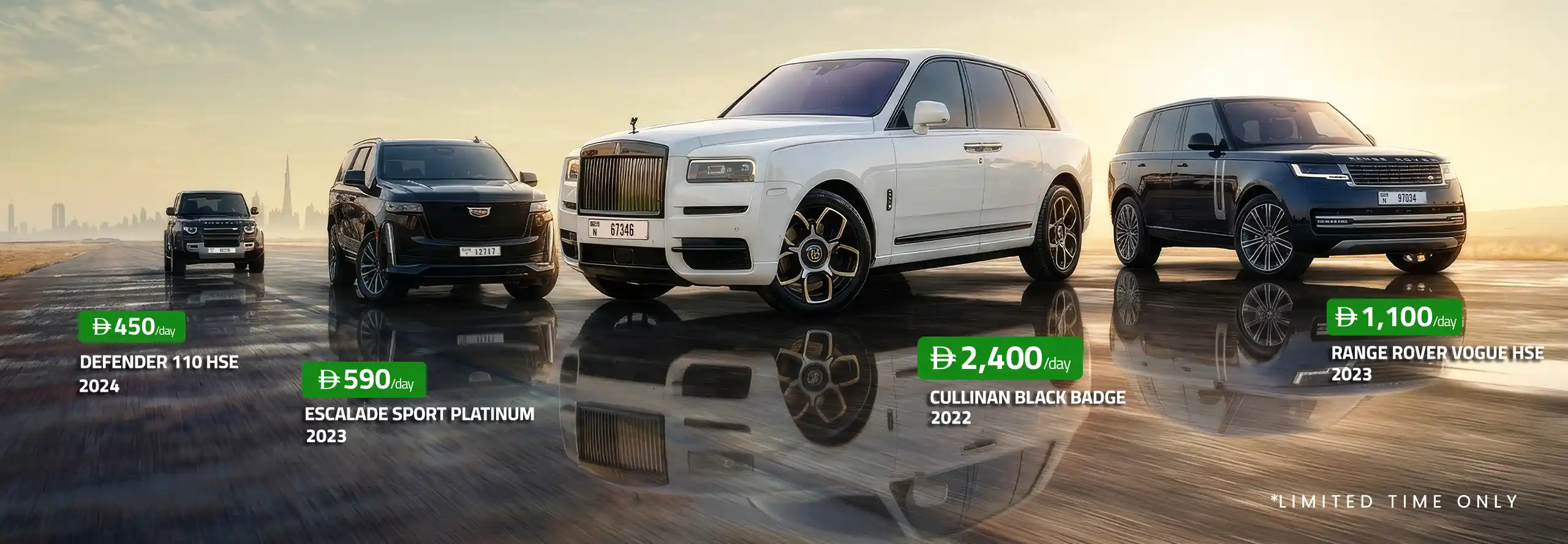 POF Rental Fleet Of Exotic SUV Cars Dubai